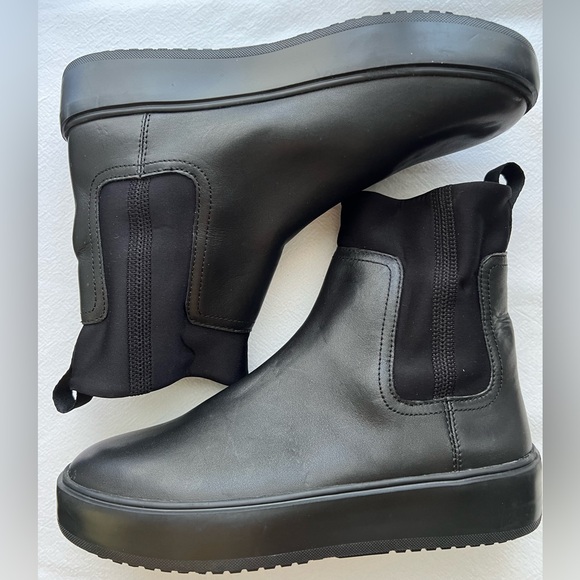 New Greats Women's Waverly Neoprene Chelsea Boots Nero Size 9.5 - Picture 7 of 9